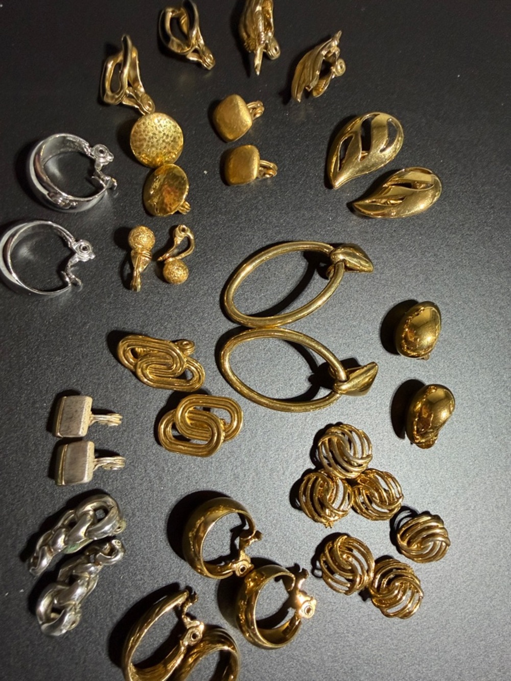 Vintage Monet Clip On Earring Lot- Mixed Styles  (1)